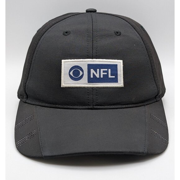 NFL CBS Sports Black Strap Back Hat Cap Football Mens Clean Up Dad Adjustable - Picture 2 of 5